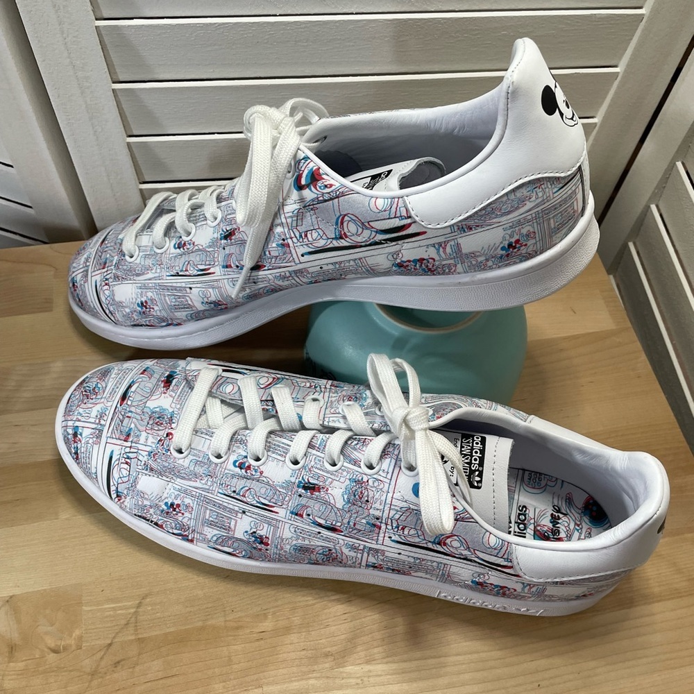 Adidas Stan Smith Disney 3D Mickey Limited Edition White Sneakers